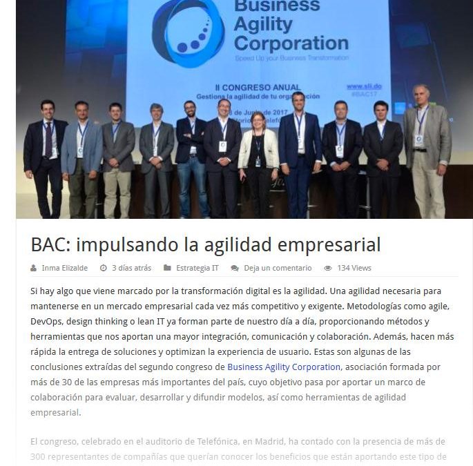 Director TIC.es: BAC, impulsando la agilidad empresarial